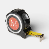 Gepersonaliseerde Elegant Terracotta Monogram en N Rolmaat (Hoek)