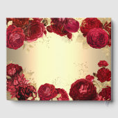 Gepersonaliseerde Elegante Bloemen Rood Goud Sweet Gastenboek (Achterkant)