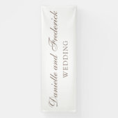 Gepersonaliseerde elegante bruiloft grote teken spandoek (Verticaal)