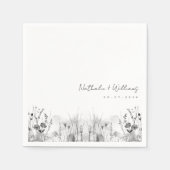 Gepersonaliseerde  Elegante Bruiloft Servetten (Voorkant)