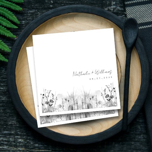 Gepersonaliseerde  Elegante Bruiloft Servetten