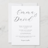 Gepersonaliseerde elegante bruiloft uitnodiging (Voorkant)