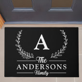 Gepersonaliseerde elegante en stijlvolle familiena deurmat