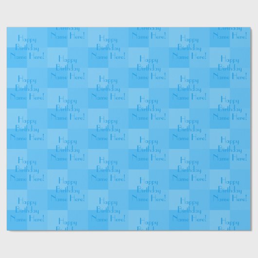 Gepersonaliseerde Elegante Gelukkige Verjaardag Bl Cadeaupapier (Vlak)