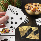 Gepersonaliseerde elegante goudmam speelkaarten (Insitu)