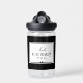 Gepersonaliseerde Elegante Klassieke Bowtie Ring D Waterfles (Voorkant)