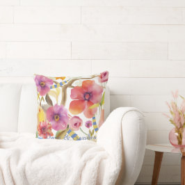 Gepersonaliseerde elegante lente tuin bloemen kussen