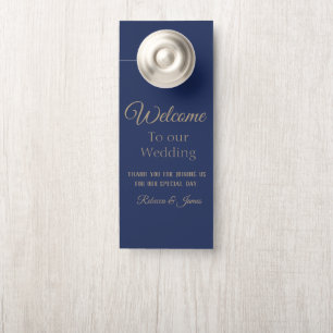 Gepersonaliseerde Elegante Marine Huwelijk Welkom