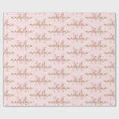 Gepersonaliseerde Elegante Monogram Naam Custom Ro Cadeaupapier (Vlak)