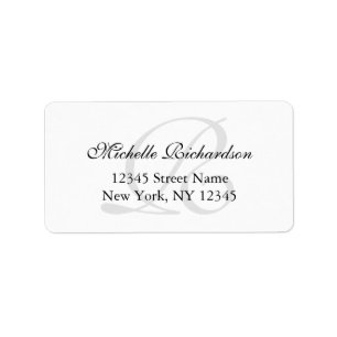Gepersonaliseerde elegante naam monogram adresetik etiket