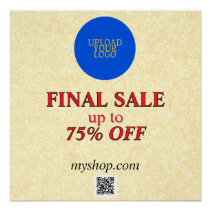 Gepersonaliseerde elegante verkoop perfect poster