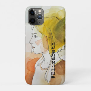 Gepersonaliseerde elegante waterverf die kleurrijk iPhone 11 pro hoesje