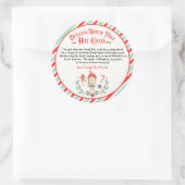 Gepersonaliseerde Elf Hot Chocolate Bomb Arrival G Ronde Sticker (Tas)