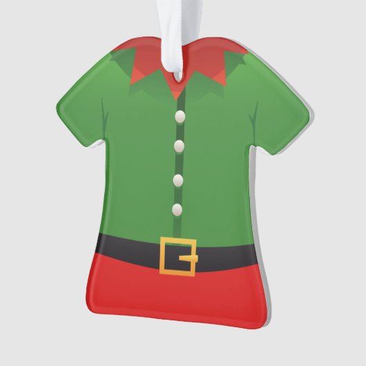 Gepersonaliseerde Elf Santa's Helper kerstversieri Ornament (voorkant)