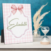 Gepersonaliseerde Elizabeth Baby Girl Nursery Ging Fotoplaat (Zijkant)