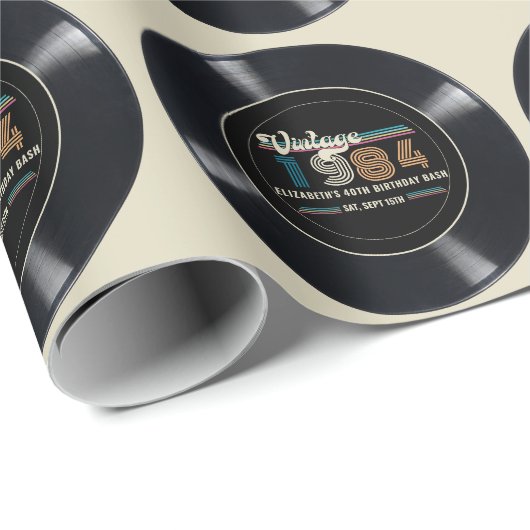 Gepersonaliseerde elke leeftijd  aangepaste foto V Cadeaupapier (Rol Hoek)