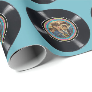 Gepersonaliseerde elke leeftijd aangepaste foto V Cadeaupapier