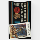 Gepersonaliseerde elke leeftijd  aangepaste foto V Spandoek (Verticaal)