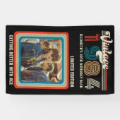 Gepersonaliseerde elke leeftijd aangepaste foto V Spandoek (Horizontaal)