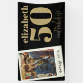 Gepersonaliseerde elke leeftijd aangepaste foto V Spandoek (Verticaal)