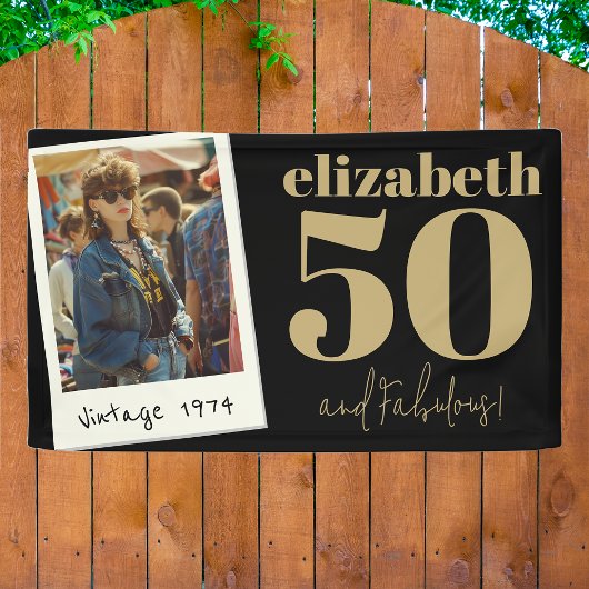 Gepersonaliseerde elke leeftijd aangepaste foto V Spandoek