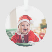 Gepersonaliseerde Elmo Christmas | Naam en foto Ornament (achterkant)