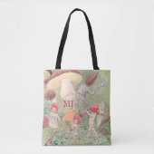 Gepersonaliseerde Elsa Beskow Fairytale Mushroom T Draagtas (Voorkant)