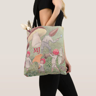 Gepersonaliseerde Elsa Beskow Fairytale Mushroom T Draagtas