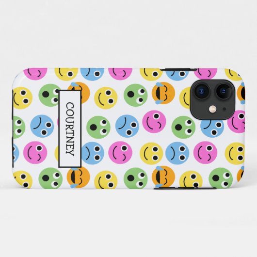 Gepersonaliseerde Emojis wordt geconfronteerd met  Case-Mate iPhone Case (Achterkant (horizontaal))