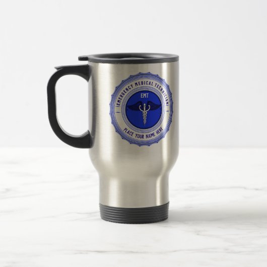 Gepersonaliseerde EMT Paramedici Caduceus Reisbeker (Links)