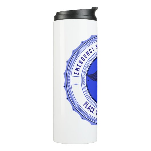 Gepersonaliseerde EMT Paramedici Caduceus Thermosbeker (Gedraaid links)