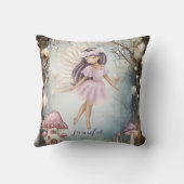 Gepersonaliseerde Enchanted Forest Fairy Girl's Kussen (Achterkant)