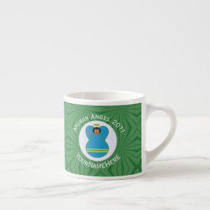 Gepersonaliseerde engel met Arubaanse vlag Kerstmi Espresso Kop