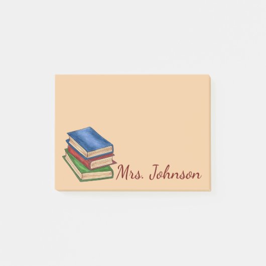Gepersonaliseerde Engelse bibliotheek van docenten Post-it® Notes (Voorkant)