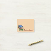 Gepersonaliseerde Engelse bibliotheek van docenten Post-it® Notes (Op bureau)