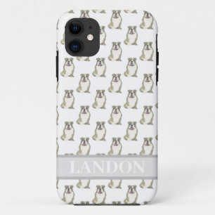 Gepersonaliseerde Engelse Bulldog (Brindle) iPhone 11 Hoesje