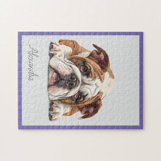 Gepersonaliseerde Engelse Bulldog Jigsaw Puzzel (Horizontaal)