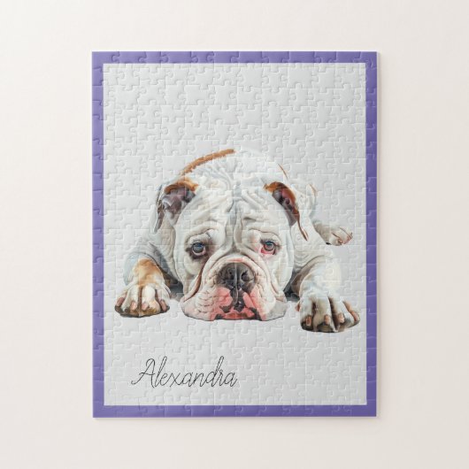 Gepersonaliseerde Engelse Bulldog Jigsaw Puzzel (Verticaal)
