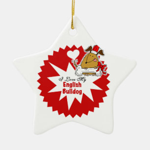 Gepersonaliseerde Engelse Bulldog Keepomwille Orna Keramisch Ornament