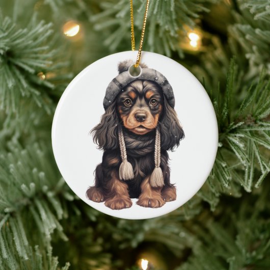 Gepersonaliseerde Engelse Cocker Spaniel Dog Art Keramisch Ornament (Boom)