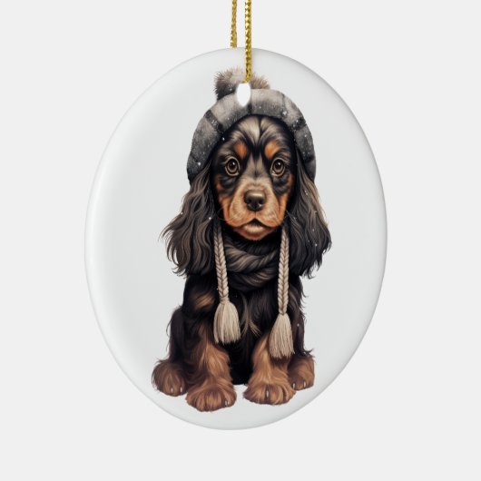 Gepersonaliseerde Engelse Cocker Spaniel Dog Art Keramisch Ornament (Rechts)