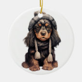 Gepersonaliseerde Engelse Cocker Spaniel Dog Art Keramisch Ornament (Voorkant)