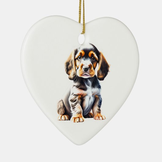 Gepersonaliseerde Engelse Cocker Spaniel Puppy Keramisch Ornament (Rechts)