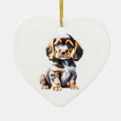 Gepersonaliseerde Engelse Cocker Spaniel Puppy Keramisch Ornament (Voorkant)
