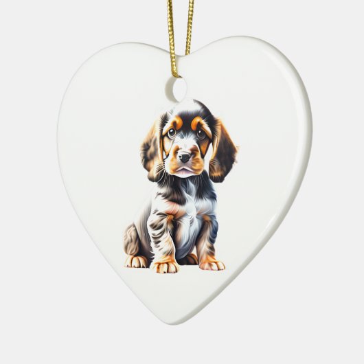 Gepersonaliseerde Engelse Cocker Spaniel Puppy Keramisch Ornament (Links)