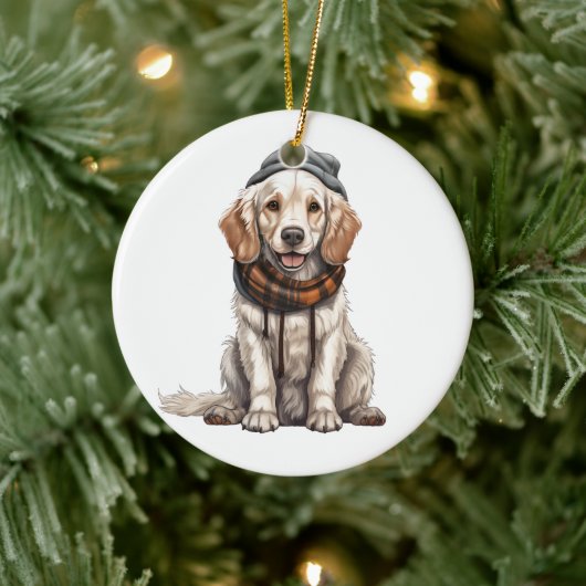 Gepersonaliseerde Engelse setter hond Keramisch Ornament (Boom)