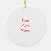 Gepersonaliseerde Engelse setter hond Keramisch Ornament (Achterkant)