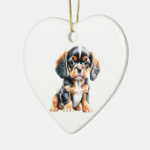 Gepersonaliseerde Engelse Speelgoed Spaniel Puppy Keramisch Ornament (Links)