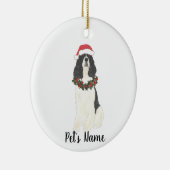 Gepersonaliseerde Engelse Springer Spaniel (zwart) Keramisch Ornament (Rechts)