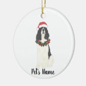 Gepersonaliseerde Engelse Springer Spaniel (zwart) Keramisch Ornament (Links)